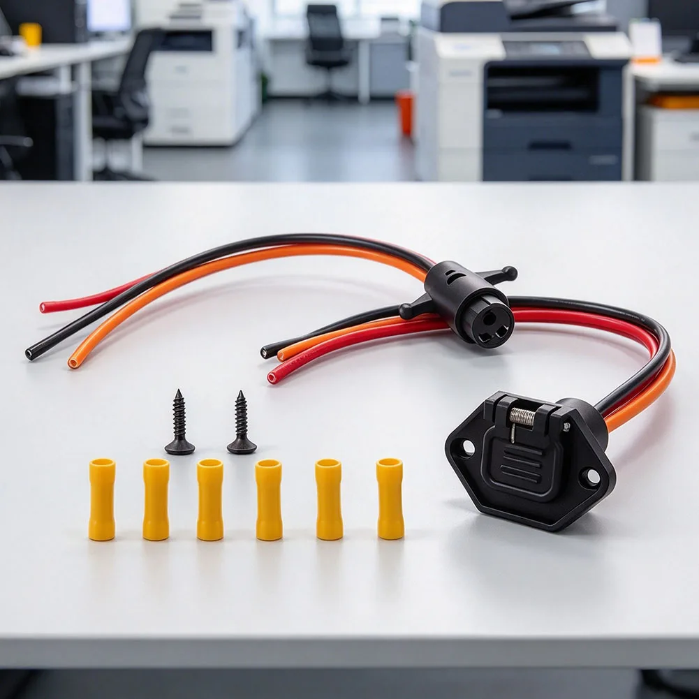 Trolling Motor Connector 12-24V 10-Gauge Marine Trolling Motor Connector 3-Pin Waterproof Quick-Connect For Marine Wiring Kit