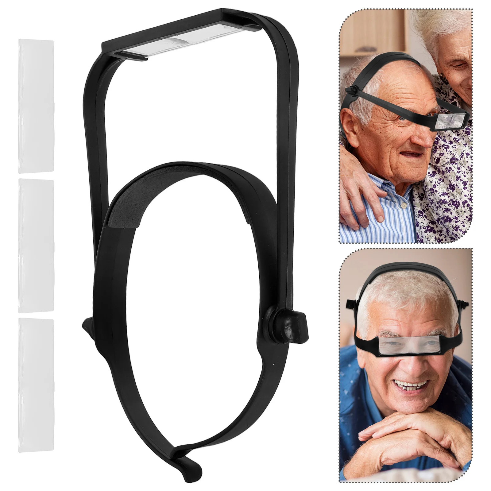 

4pcs 4 Lenses Headband Magnifier Head-Mounted Reading Loupe For Seniors Magnifying Glass Jewelry Visor Binocular Optical Glass