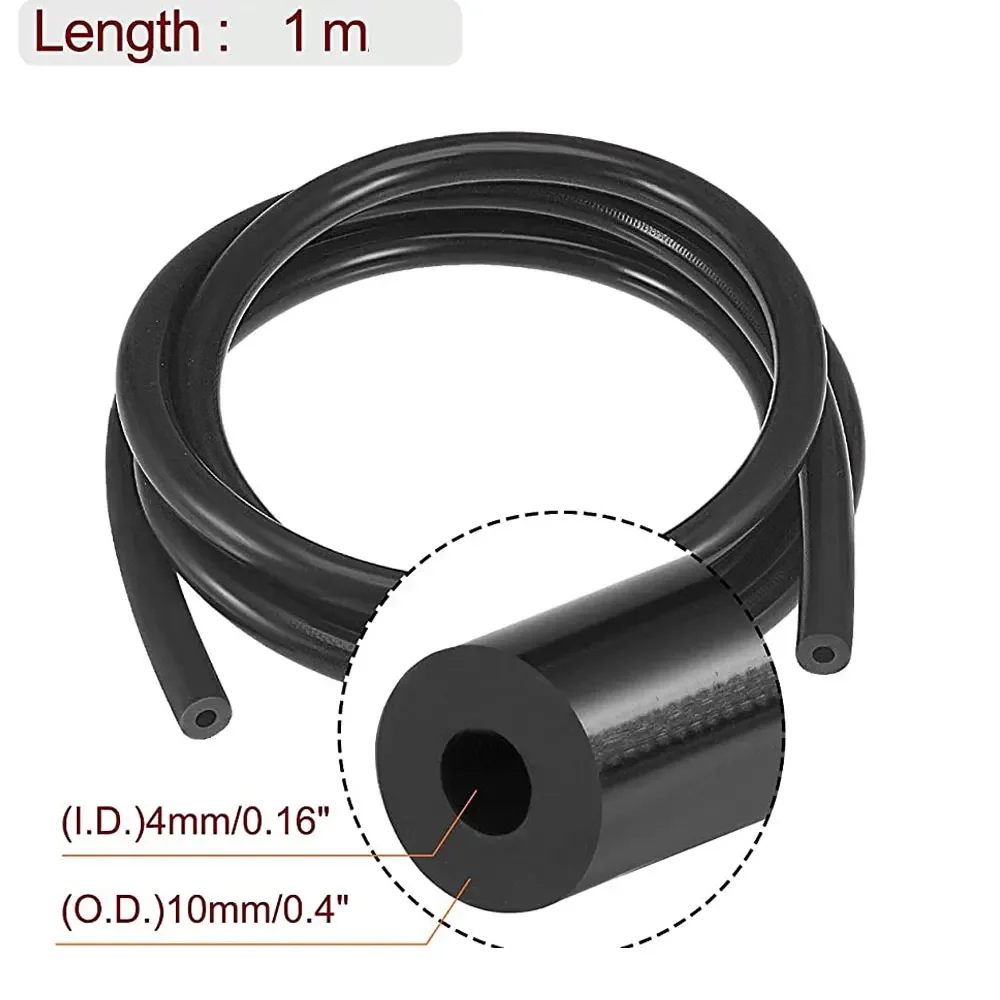 Black 3/5/4/6/8/10/12/14mm Auto Car Vacuum Silicone Hose Racing Line Pipe Tube 1 meter Universal