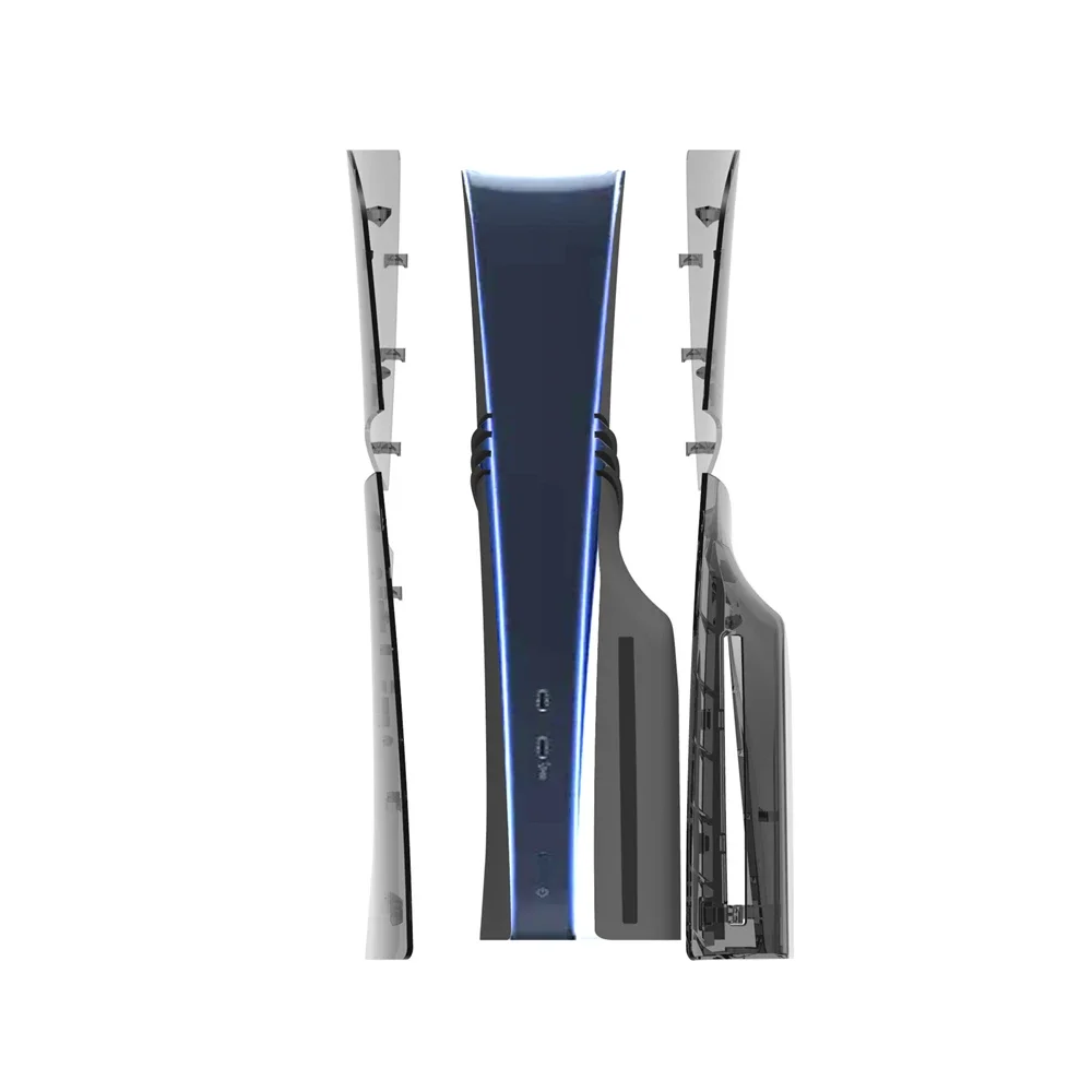 Transparente Frontplatte für PS5 Pro Disc Edition, kratzfeste, staubdichte Abdeckung für PS5 Pro Clear Case Plates Ersatzschale