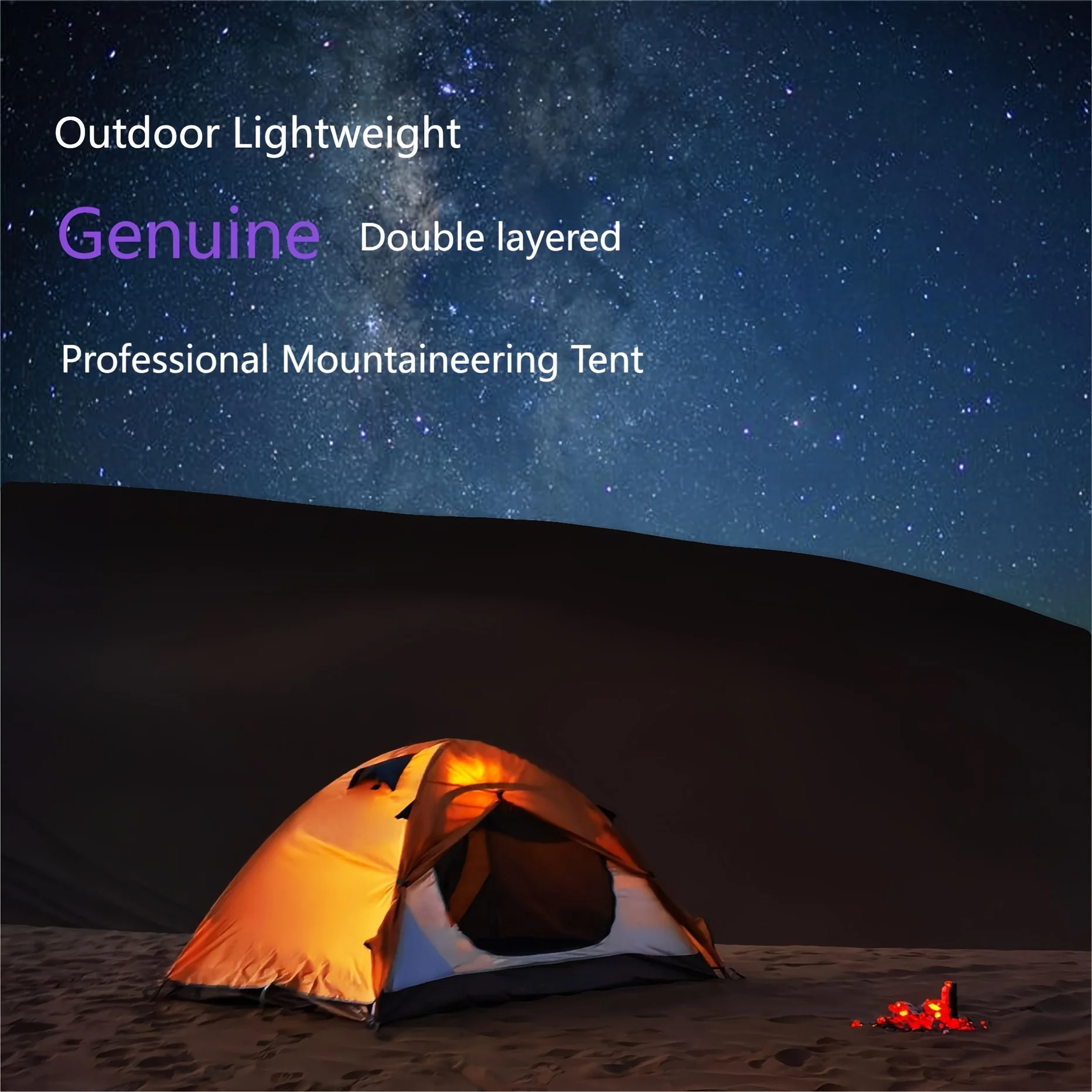 Aluminum alloy pole professional mountaineering tent Person Camping Tent Lightweight Backpacking Tent