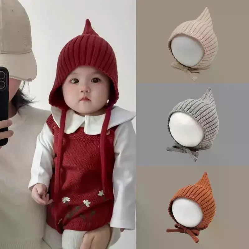 Chapeau pour enfants hiver femmes et hommes bébé tricoté chapeau mode chaud pointe chapeau bébé oreille Protection tricoté photographie accessoires