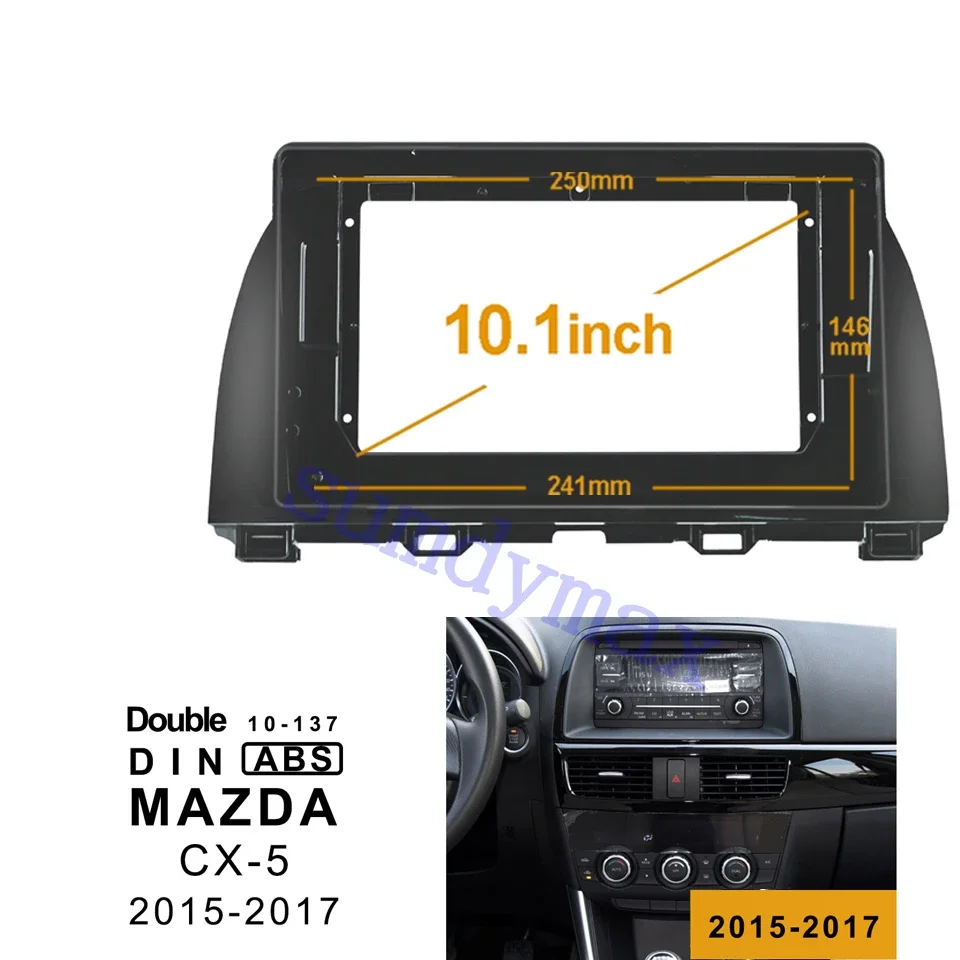 Marco de DVD para coche Android, adaptador de ajuste de Audio, Kits de ajuste de tablero, Panel Facia para Mazda CX-5 2012-2017, reproductor de Radio de coche de doble Din