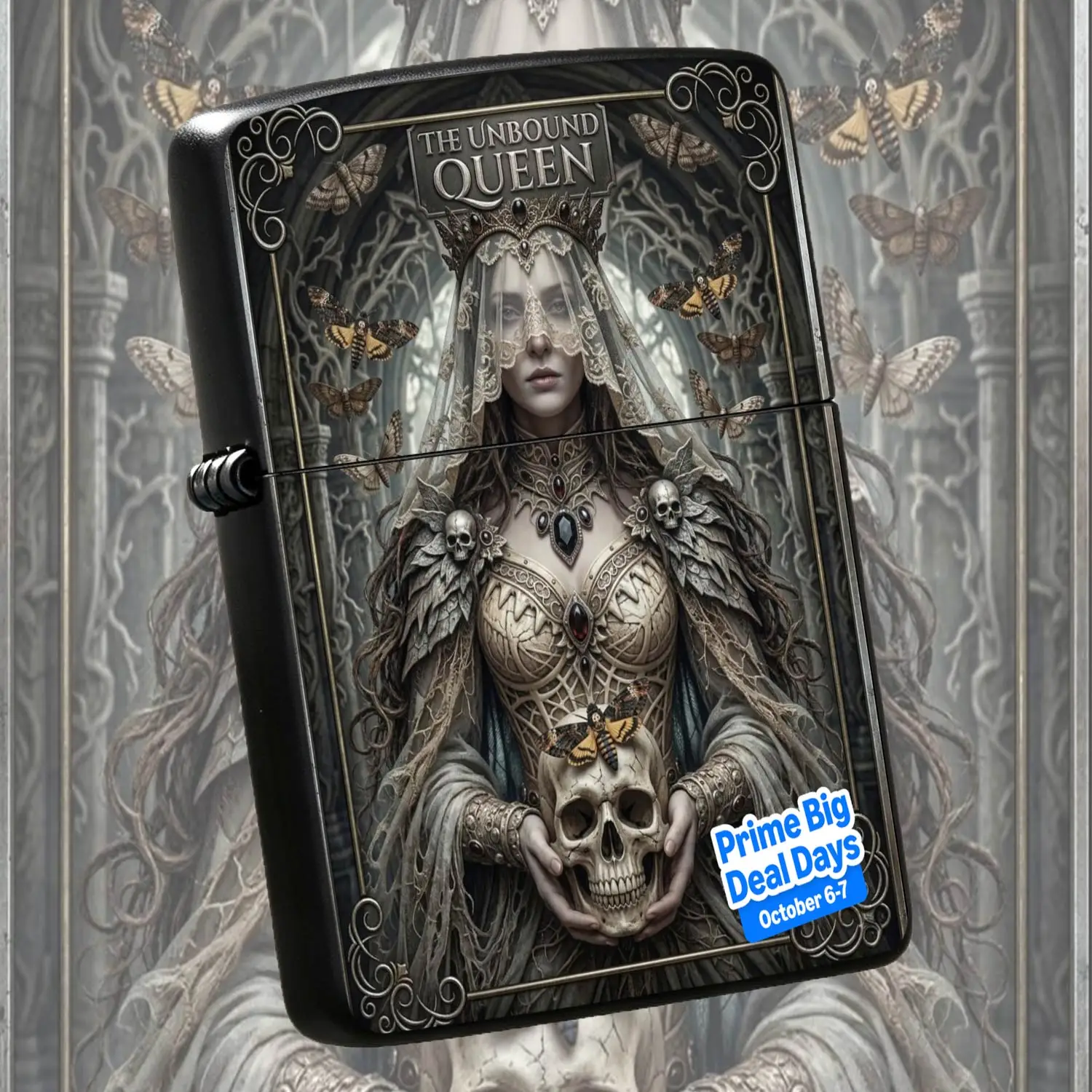 Gothic Unbound Themed Portable Igniter, Exquisite Art Engraved Pattern, Atmospheric Dark Aesthetic Decor, Multi-Scene Usable Unique Collectible, Thoughtful Gift For Gothic Style Lovers, Prime Exclusive Ha A Humorous And Interesting Lighter