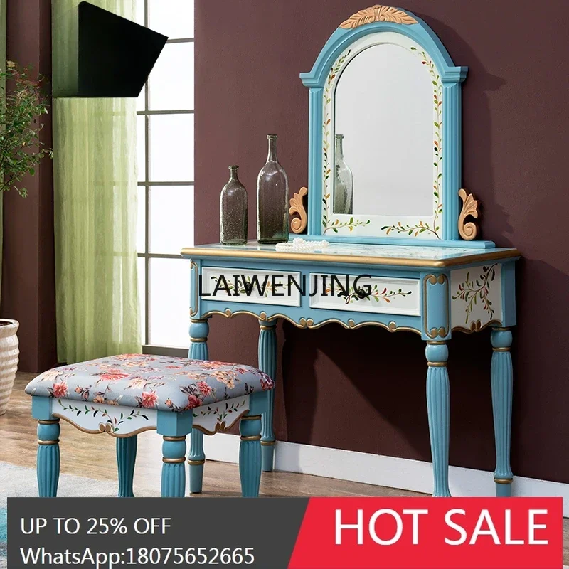 SGF Painted Bedroom Dresser Vintage Skin Care Table Makeup Stool