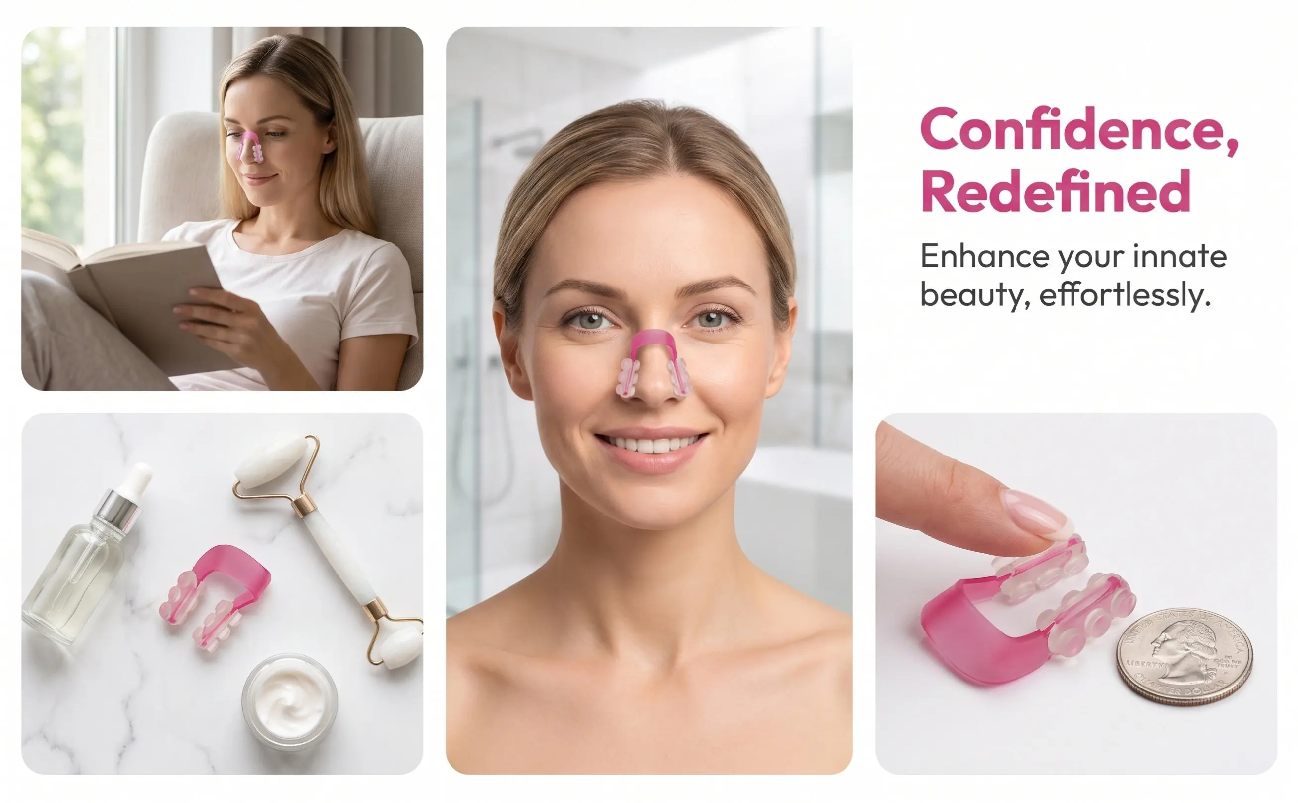 Nose Lifting Clip for High Bridge Enhancement – Non-Invasive Nose Shaper, 10-15 Min Daily Use, Random Color