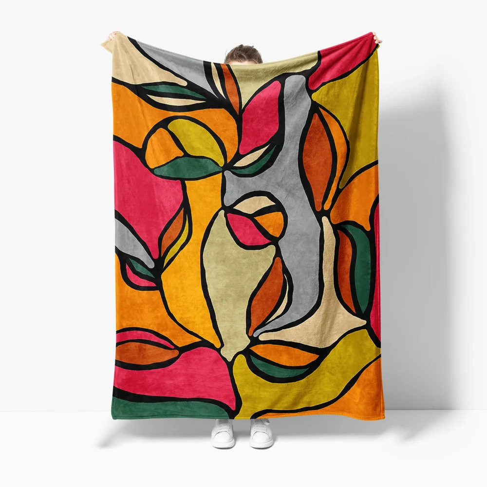 

Одеяло с абстрактным рисунком, мягкий флисовый плед, декоративный диван-кровать, наволочка, подарок, домашний текстиль