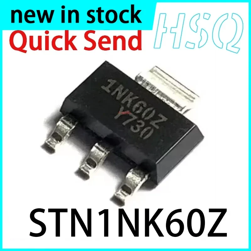 1PCS STN1NK60Z New  1NK60Z Field-effect MOSFET 0.3A 600V Transistor SMT SOT223