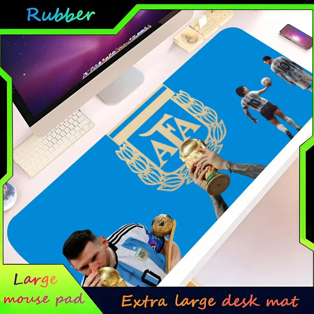 

F-Football Star L-Lionel M-Messi акварельный коврик для мыши большой ПК мультфильм игровые аксессуары протектор офисный коврик для ноутбука автомобиля