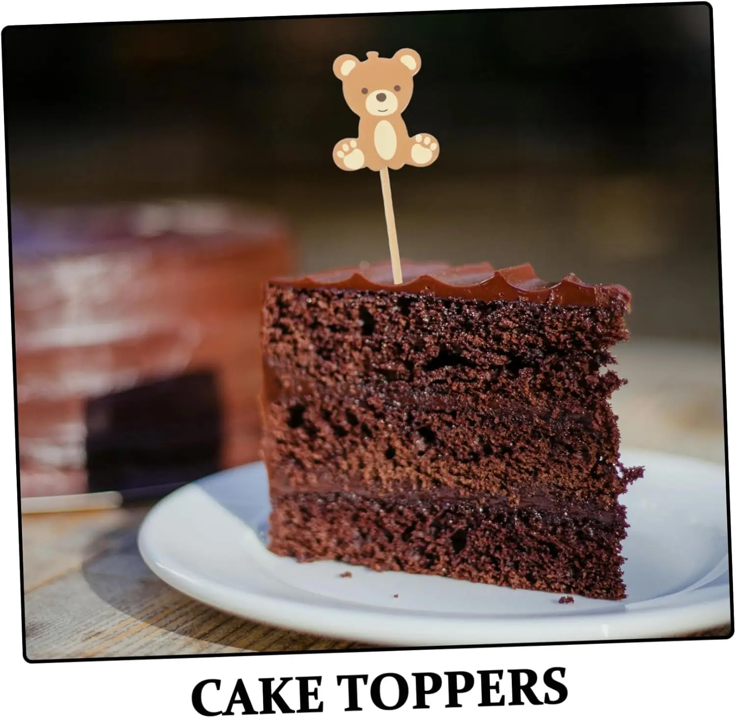 20 Stück Bären-Kuchenbilder, Geburtstagstorte-Dekorationen, alles Gute zum Geburtstag, Schild für Bären-Thema-Party-Dekorationen – Detail 6