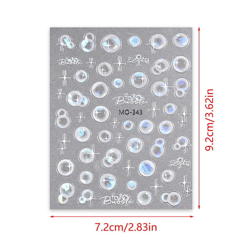 3D Transparente Blase Nail art Aufkleber Nagel Aufkleber Selbstklebende Wasser Blase Maniküre Slider DIY Nagel Dekoration Salon Geschenk