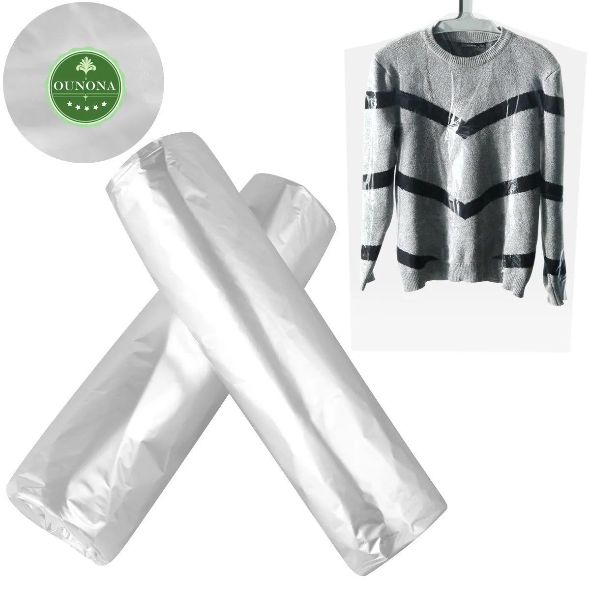 

50Pcs Dust Proof Clothes Cover Transparent Garment Suit Bag Water Resistant Protective Cover for Home Storage Travel