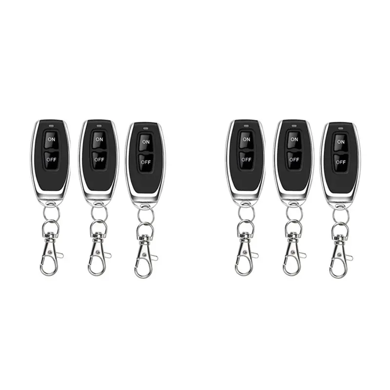 

B27B 6X RF 433Mhz Wireless Remote Control Switch For 220V 30A Relay Lighting Dust Collector Pump Motor Fan & More