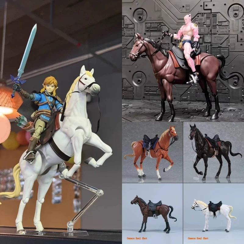 

Новая белая, коричневая, черная фигурка лошади: суперподвижная модель животного, коллекционная настольная декорация, подарок