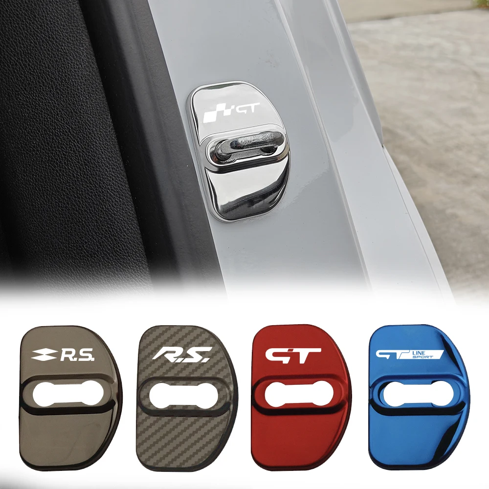 Car Door Lock Cover for Renault 5 Sports Megane RS Clio 3 4 5 RS Sandero GT Rafale Captur Arkana Austral Kadjar Koleos Espace