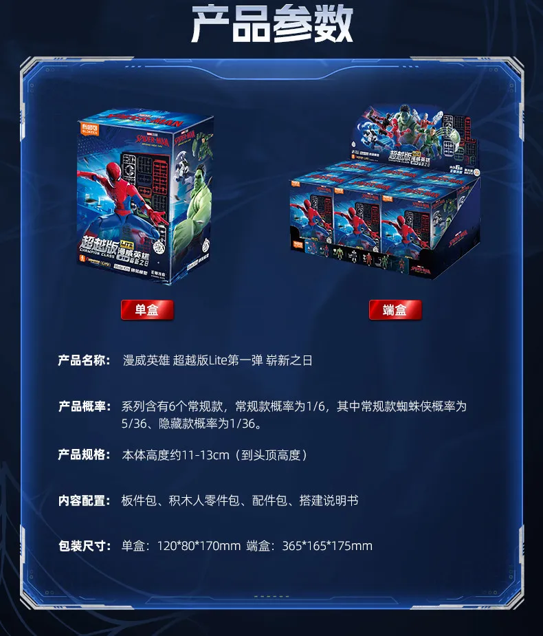 BLOKEES Spider-Man Venom Scarlet Spider Green Goblin Miles Morales Gwen Doctor Octopus Mysterio Scorpion Actionfigur Spielzeug Geschenk – Detail 34