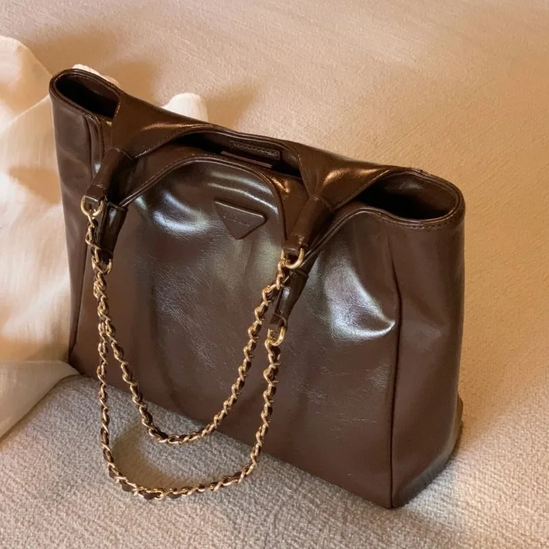 

Spring and summer new trend, autumn maple candy tote bag, women's autumn and winter retro commuting big bag, shoulder bag