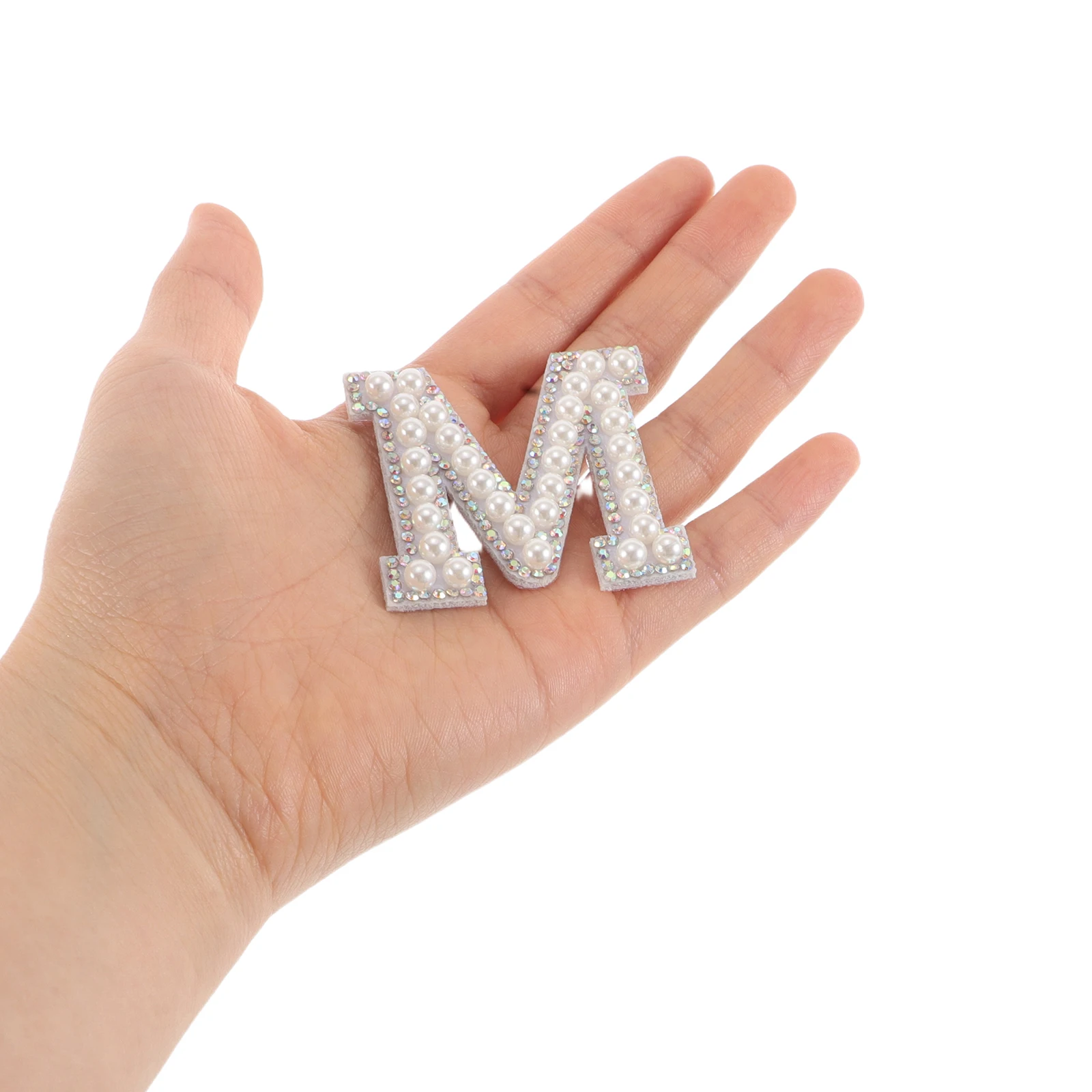 

10 pcs Rhinestone Iron On Letter Patches Sparkly Fabric Applique for Clothing Hats Bags Durable Elegant Embellishment