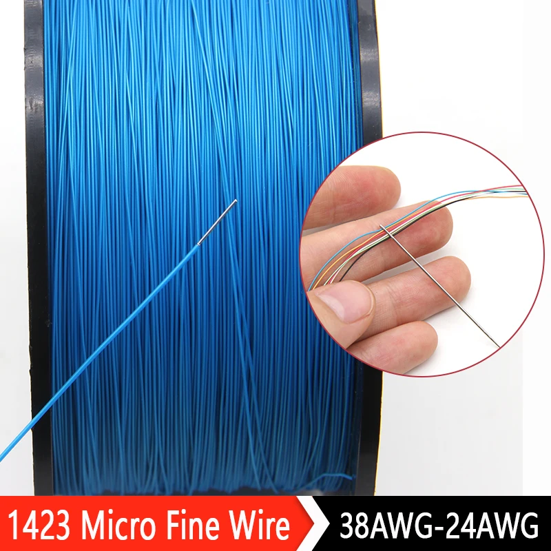 

5~500m PTFE Wire UL1423 Silver Plated Single Core Cable 38~24AWG PVDF Micro Fine Electronic Line High Temperature Copper Wire