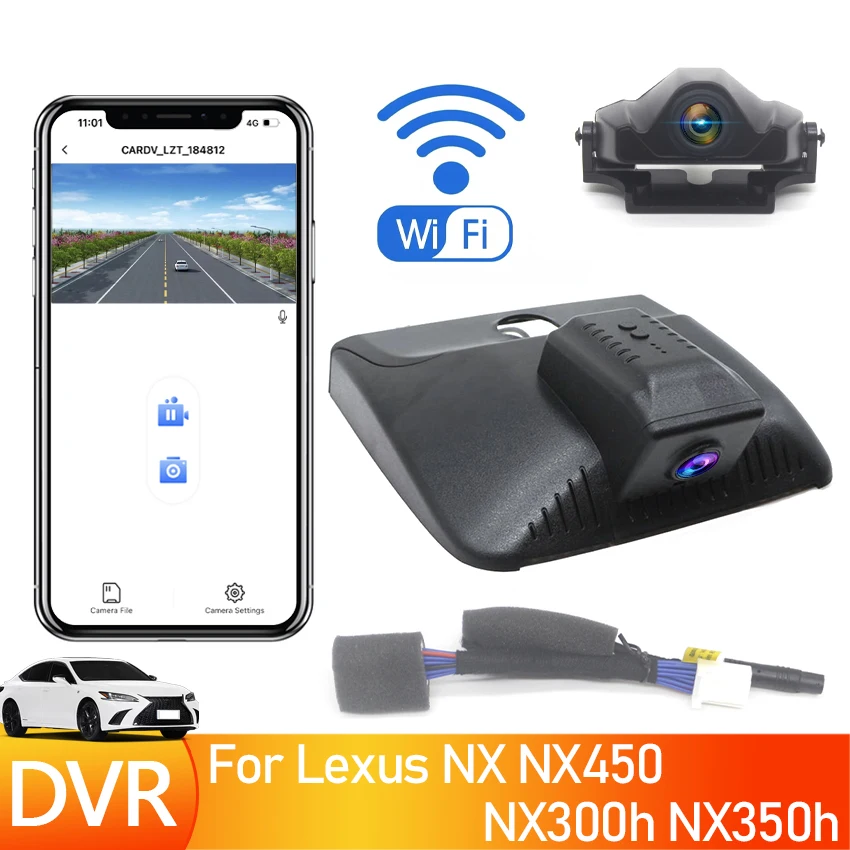 

New! Plug and play Car DVR Wifi Video Recorder Dash Cam Camera For Lexus NX NX450 NX300h NX350h 2022 2023 UHD Night Vision 2160P