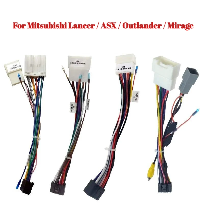 16PIN Car Stereo Radio Wiring Harness Adapter for Mitsubishi Lancer / ASX / Outlander / Mirage | Power Cable Head Unit Harness