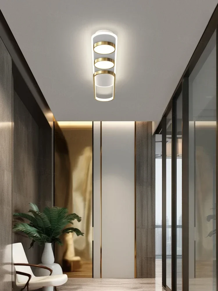 Lampadario moderno a LED lampade da corridoio luce domestica per guardaroba portico corridoio camera da letto illuminazione decorativa per interni Luminaria montata a soffitto