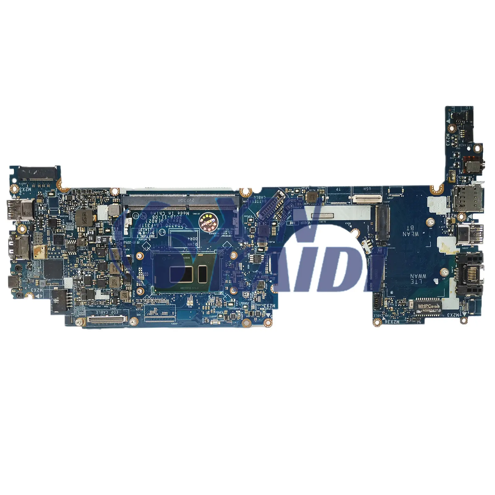 Laptop Moederbord Voor Dell Latitude 7290 7390 0858KT 0J8CVM 02D68W 0RMD5P LA-F311P Notebook Moederbord i5 i7 8e Gen CPU