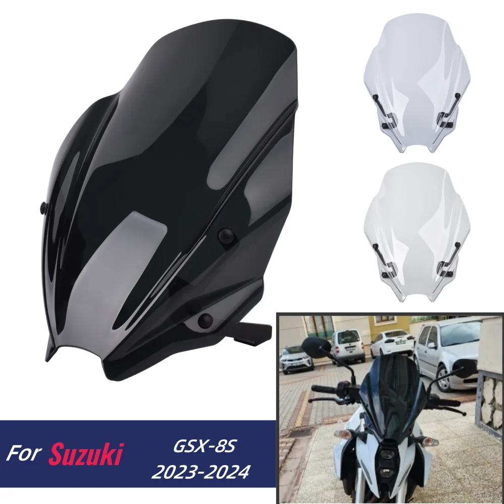 

GSX8S Windshield Windscreen for Suzuki GSX-8S GSX 8S GSX-8 S 2023 2024 Motorcycle Air Wind Deflectors Screen Shield Accessories