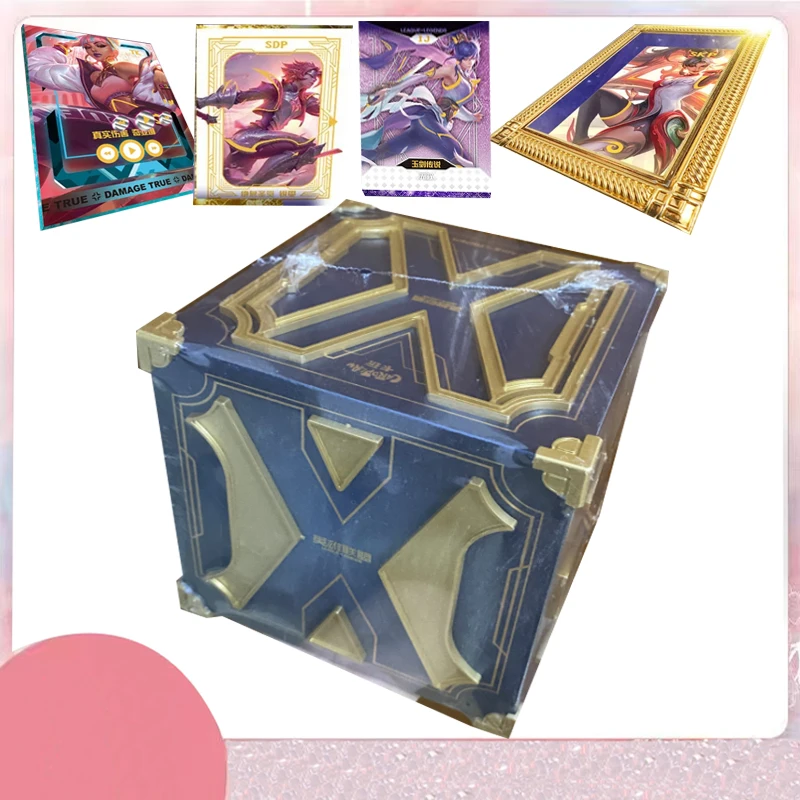 New League of Legends Collection Card Gold Plated Wrinkled Inlaid LOL Game Card Hero Rare IG TFT TK Cards Children\'s Toy Gift