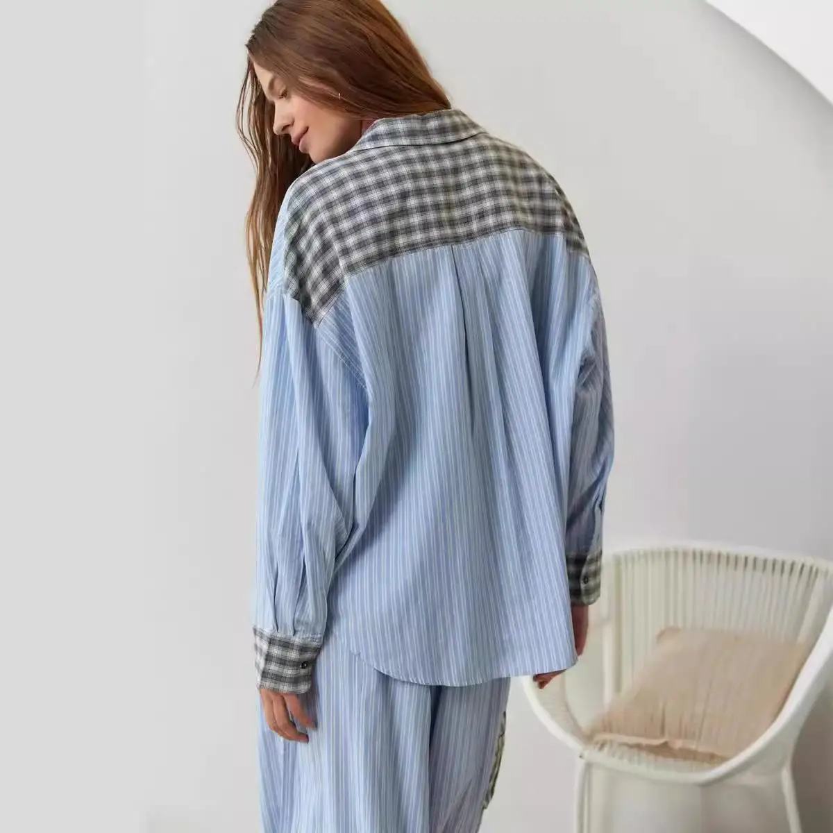 レディースチェック柄プリントホームウェアパンツ秋シーズン女性服快適ホームファッションプラスサイズあり