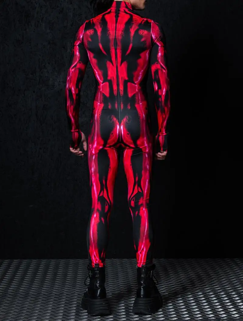 Halloween-Party-Performance-Roboter-Jumpsuit Weltraum-Soldaten-Kostüm Tech-Soldaten-Strampler Rollenspiel Universum-Kampf-Bodysuit 2026 – Detail 24