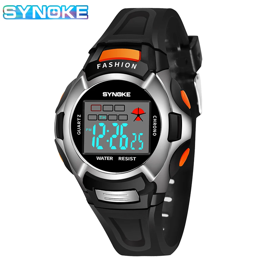 Sport Kids Watch Girls Student Children\'s Watch Waterproof Alarm Clock SYNOKE Brand Digital Watch