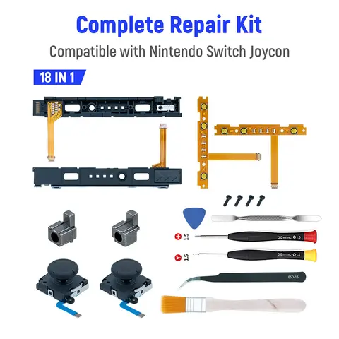 Replacement Joystick for Nintendo Switch JoyCon Thumb Stick for Switch OLED Lock Flex Cable Set Repair Parts Kit
