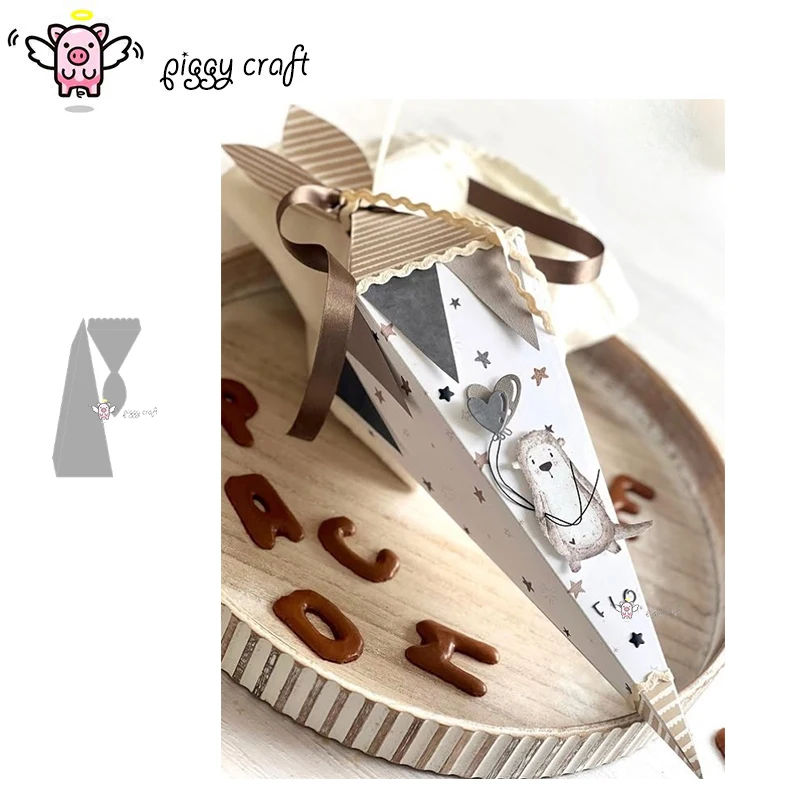 

Piggy Craft металлические штампы для резки, 3D подарочная коробка, украшение, скрапбук, нож для рукоделия, лезвие, трафареты, штампы