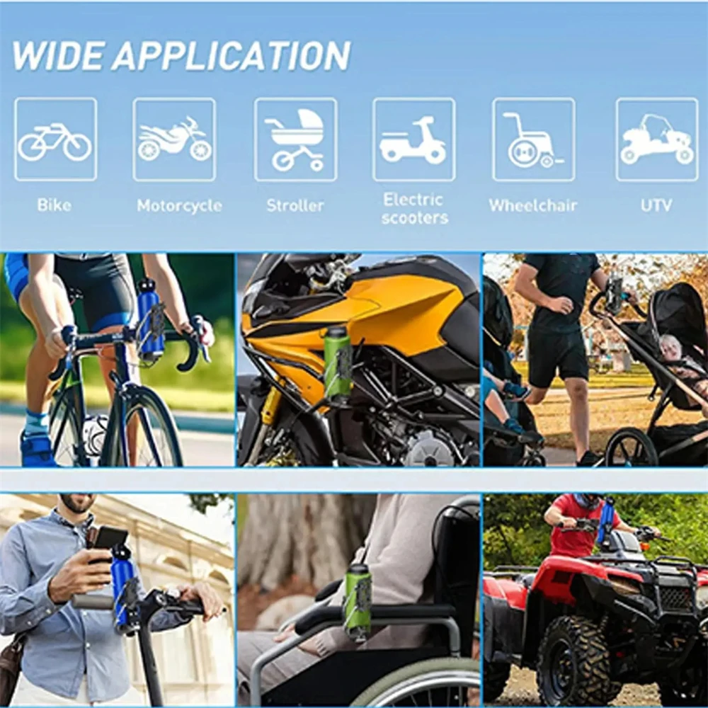 Universal Bike Motorcycle Bike Water Bottle Holder 360° Adjustable Cup Cage Cycling ADV Motorcycle MTB Road Water Bottle Stand