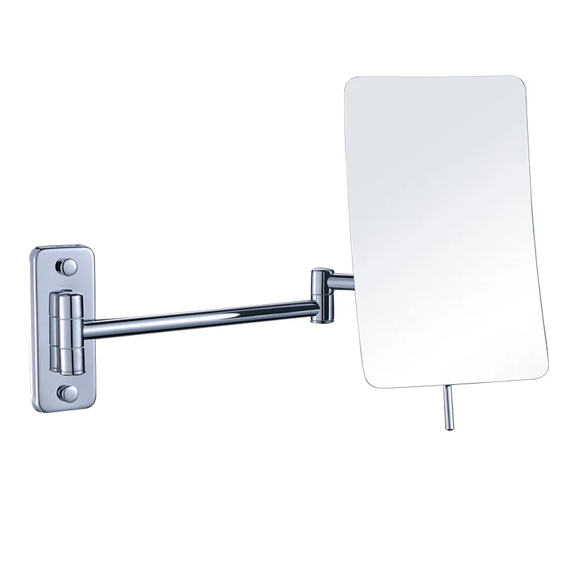 

Bathroom square makeup mirror, bathroom high definition telescopic silver-plated mirror, Nordic creative makeup mirror