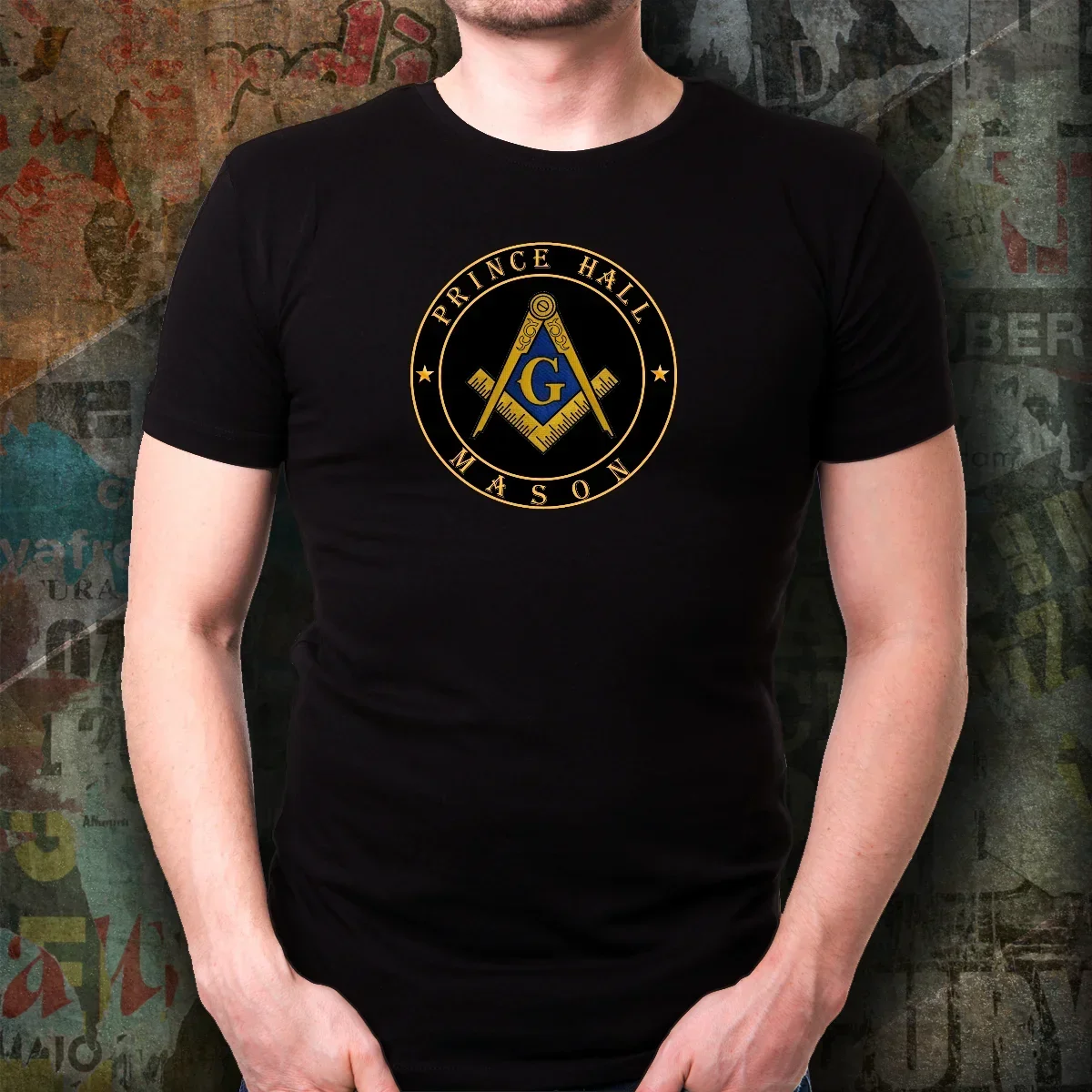 Masonic PHA Freemasonry Square Compass Symbol T-Shirt 100% Cotton O-Neck Summer Short Sleeve Casual Mens T-shirt Size S-3XL