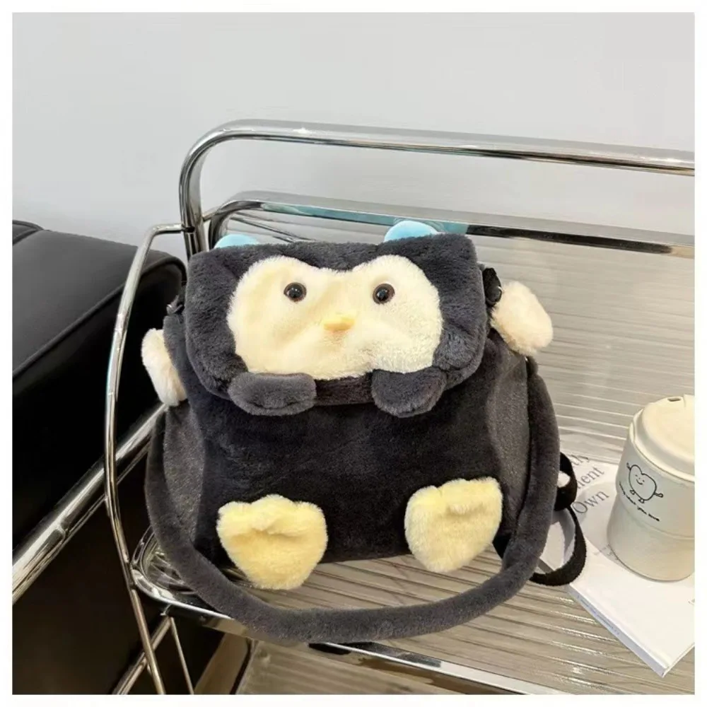 3D penguin shape Shoulders Backpack Large Capacity Multifunction Female Messenger Bag Adjustable Strap Trendy