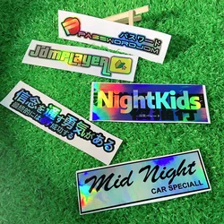 Laser JDM Raing Car Stickers Waterproof for Auto Rear Windshield Window Vinyl Decals DIY Motorcycle Fuel Tank Scooter Decoration