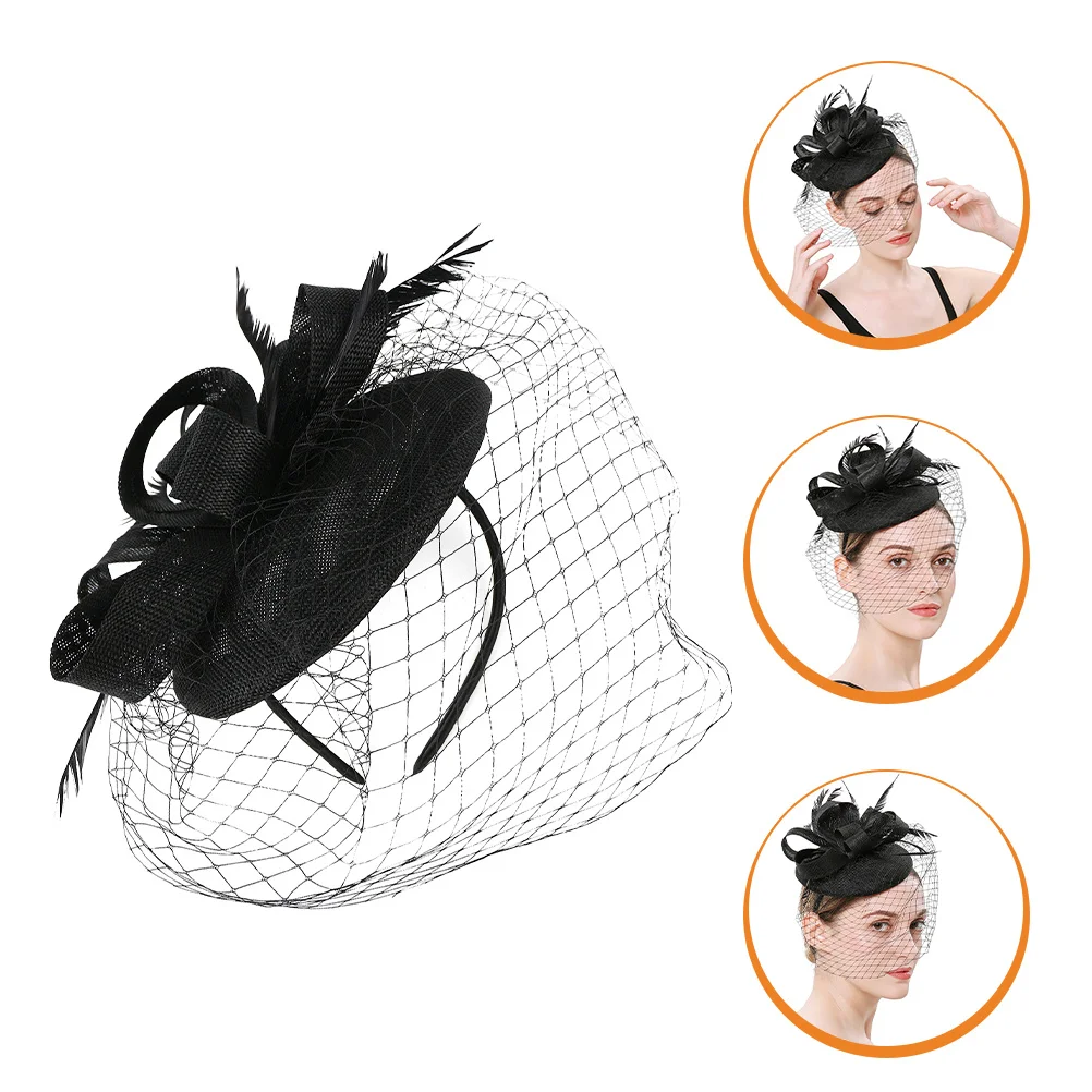 

Hair Band Headpiece Mesh Fascinator For Women Party Wedding Masquerade Tea Banquet Veil Headdress Fashion Hair Clip