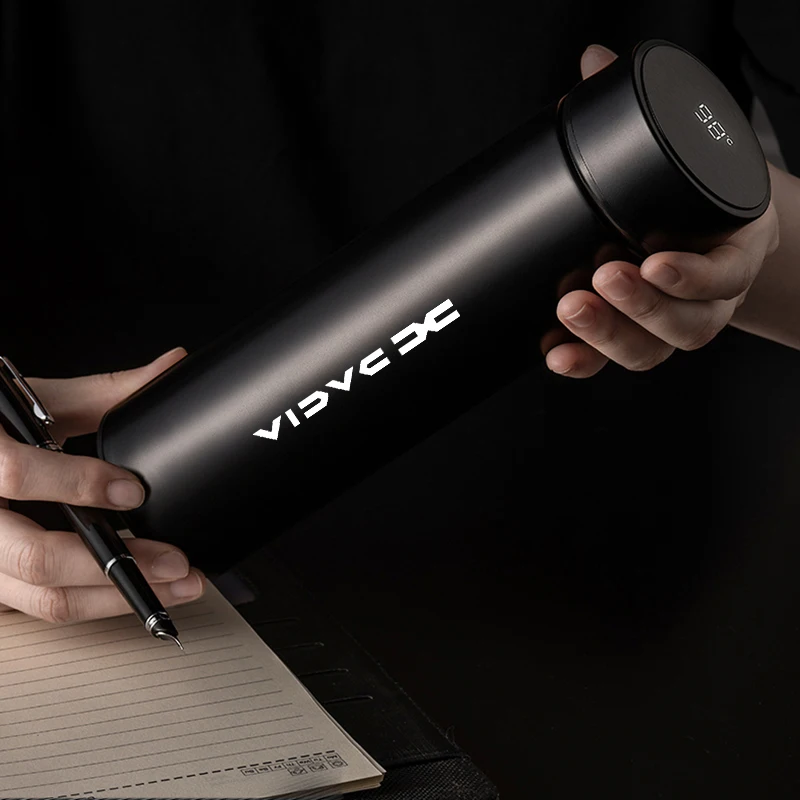 500 مللي زجاجة ترمس كوب ذكي رقمي مع عرض درجة الحرارة داسيا سيارة 304 ترمس من الفولاذ المقاوم للصدأ زجاجة حرارة طويلة الأمد