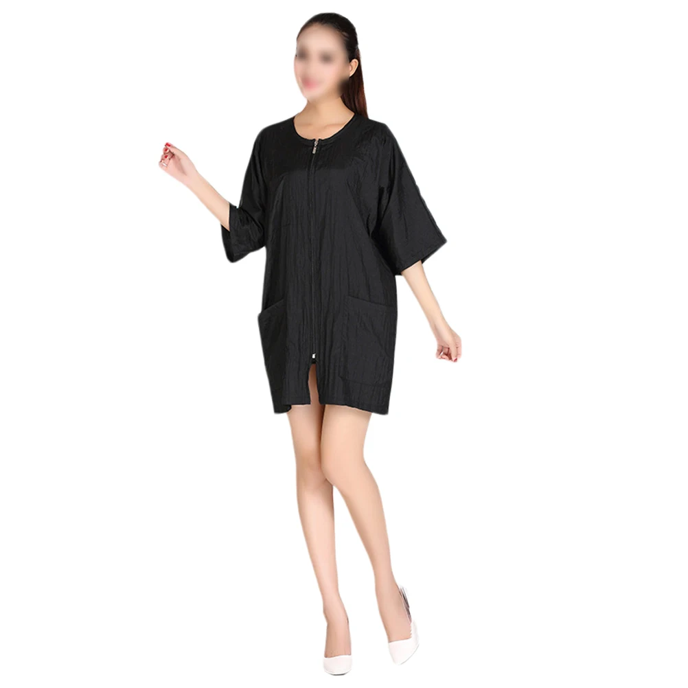 

1Pcs Barber Aprons Waterproof Durable Zipper Hairdresser Cape Short Sleeve Salon Hair Stylist Clothing Hairdressing Apron