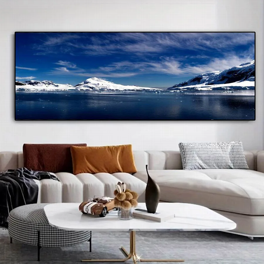 Natural Scenery Diamond Painting Extra Large Size Snow Mountains Lakes Diy Full Mosaic Embroidery Landscape Picture Wall Decor