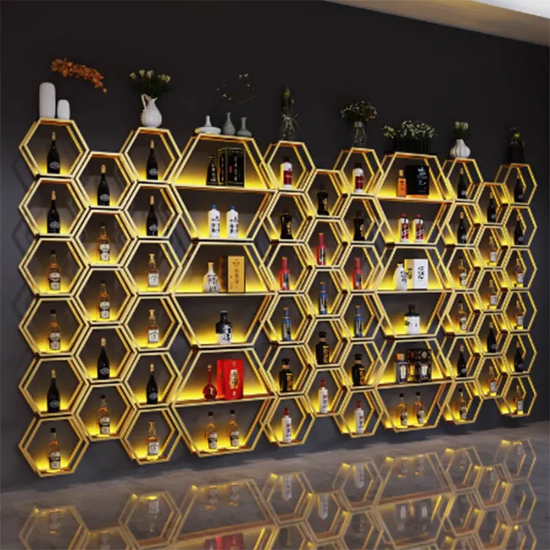 Porte-vin de luxe moderne et minimaliste, stockage de bouteilles de vin T1, mur de salon, restaurant et paupières, meubles de bar