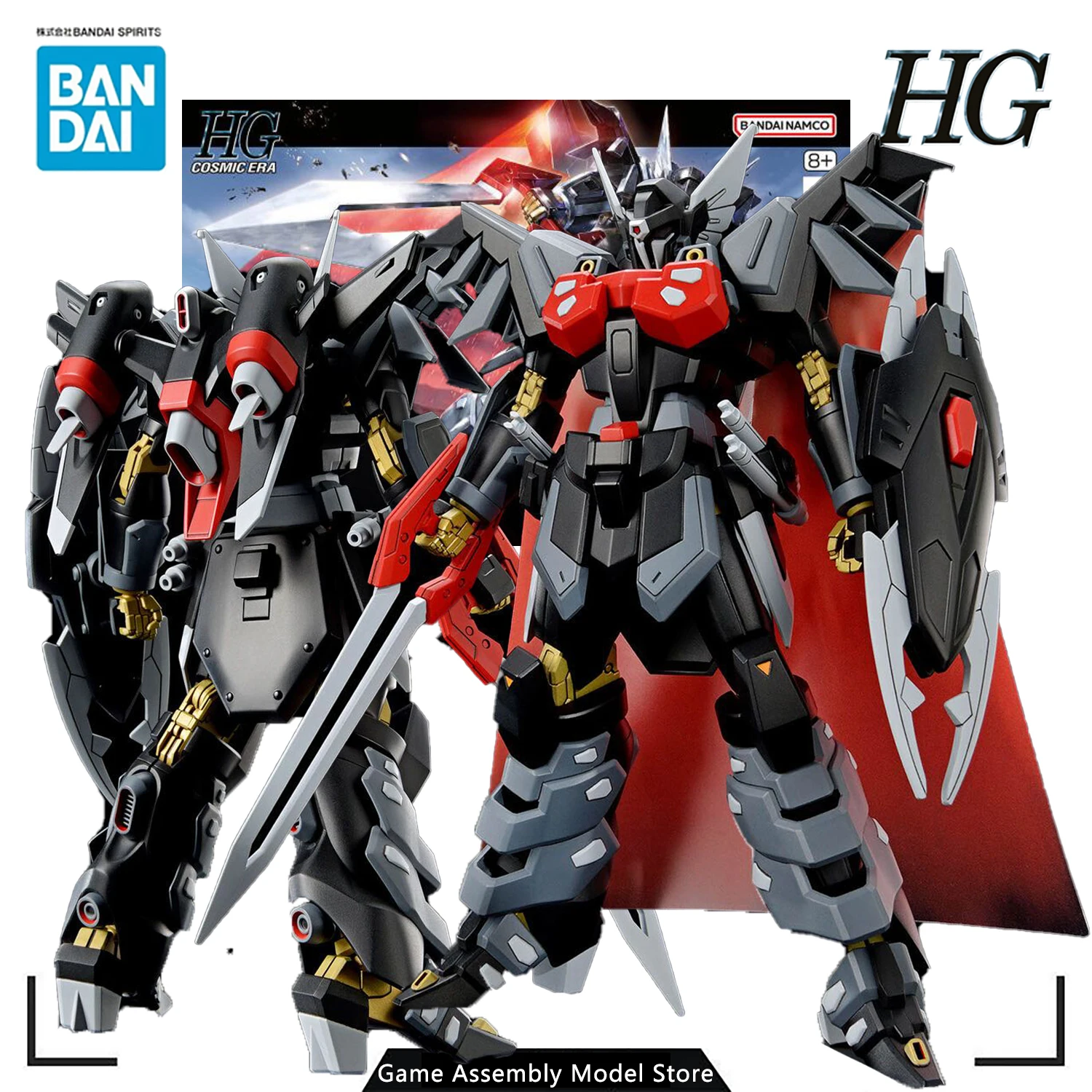 

100% Original Genuine Bandai Assembled Model Kit HGCE NOG-M1A1 BLACK KNIGHT SQUAD SHI-VE.A Anime Action Figure Toy Gift for Boy