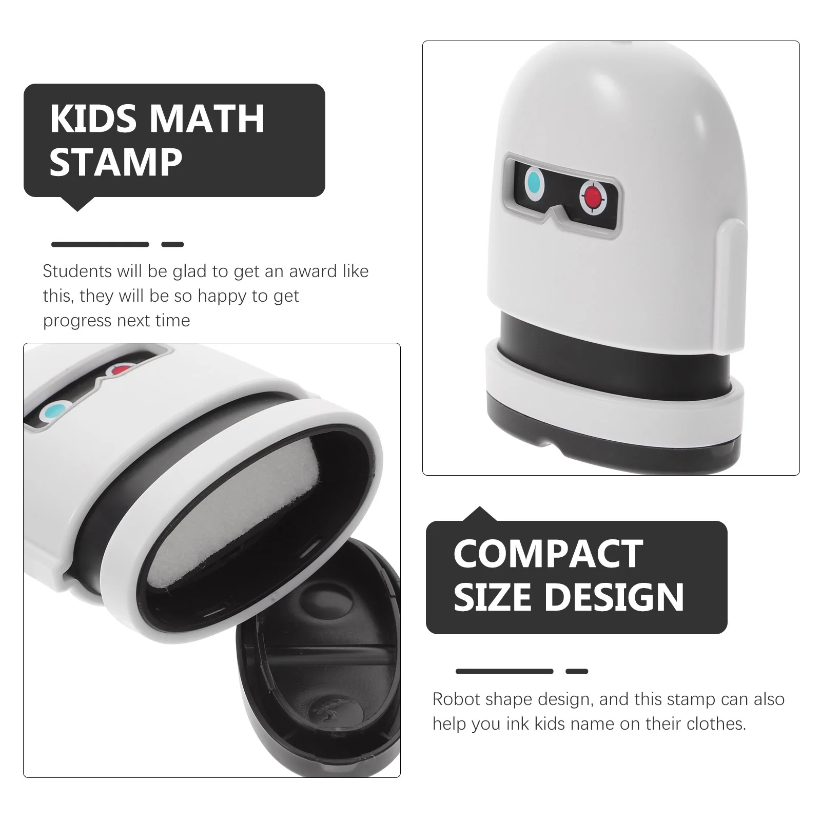 Children's Stamp Portable Name School Robot Seal Does Not Fade Expression Kids Pp Interesting Clothing Convenient