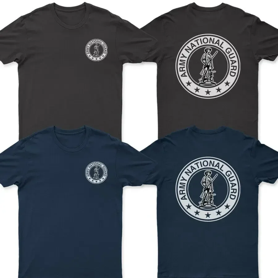 US Army National Guard Seal, ARNG Logo T-Shirt. Summer Cotton O-Neck Short Sleeve Mens T Shirt New S-3XL