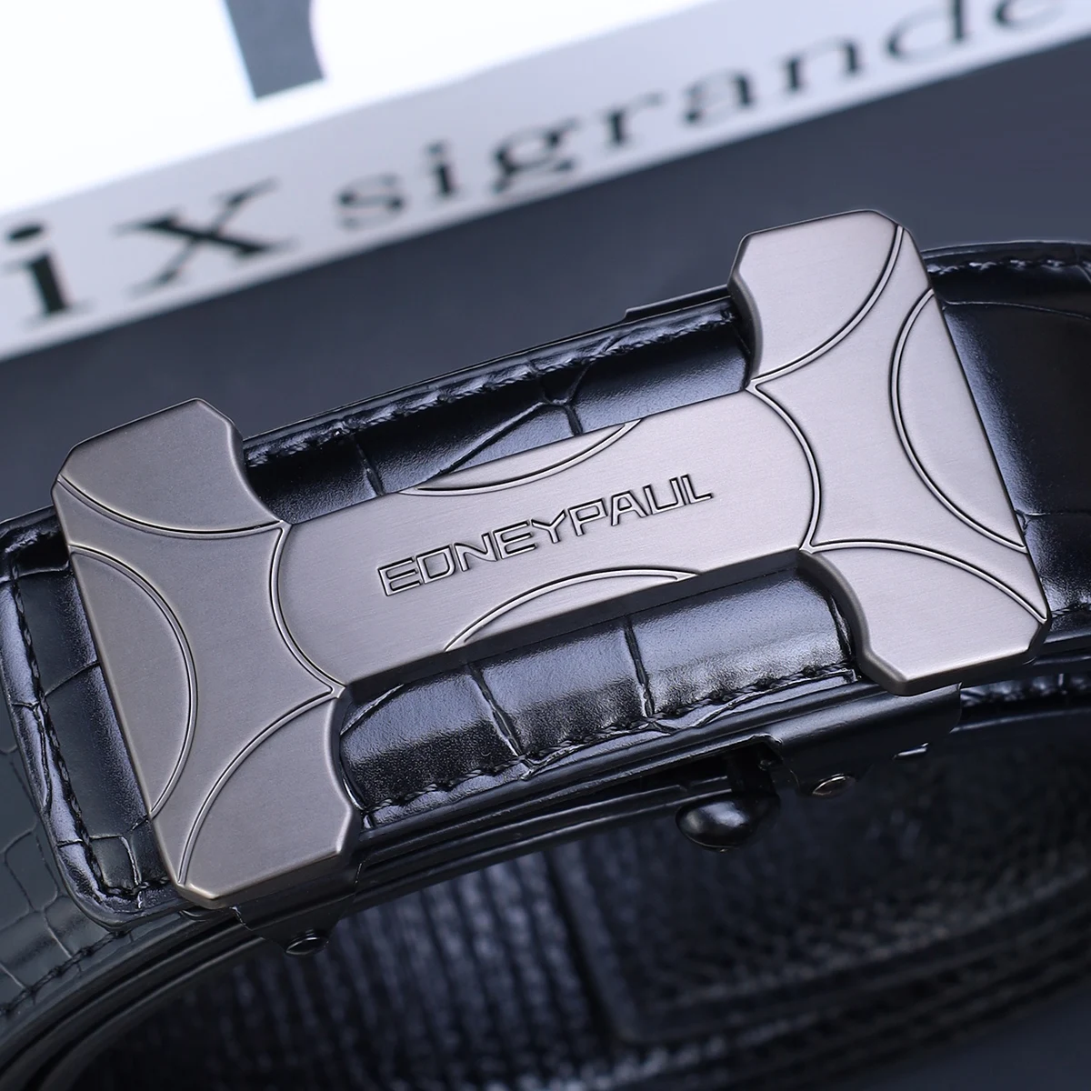 حزام جلدي بنمط الأعمال للرجال مع إبزيم تلقائي للفصول الأربعة وإكسسوارات عصرية وحزام مطابقة شخصي متعدد الاستخدامات #6