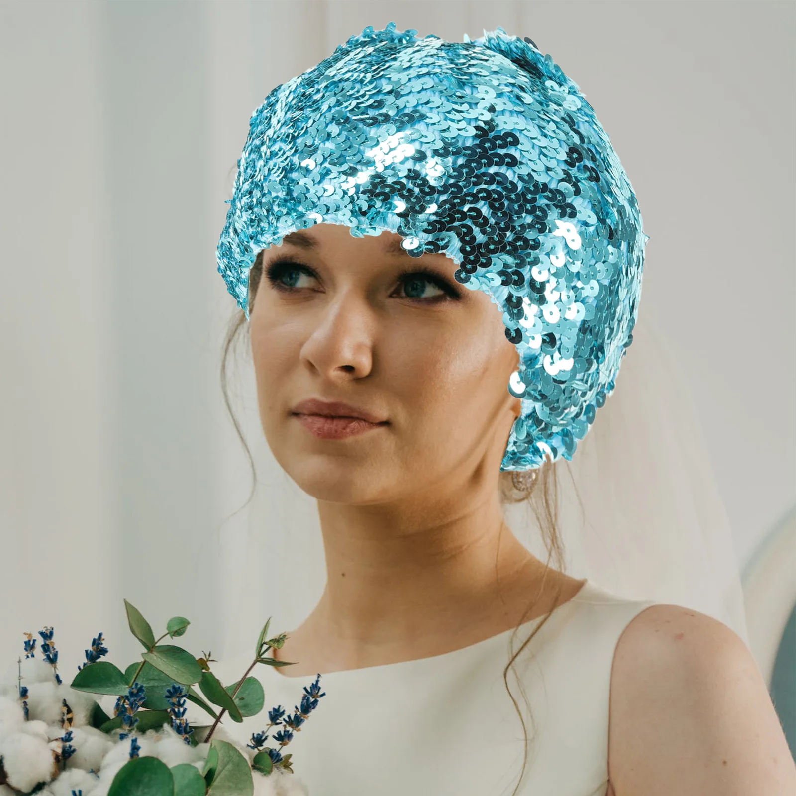 

Sequined Beret Beanie Hat Women Beret Hats Fashion Pink Women Vintage Fashion Comfortable Breathable Cap Stage Performance