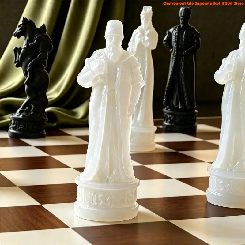 E06E Epoxy Craft Mold with Chess Theme for Display and Gift Projects
